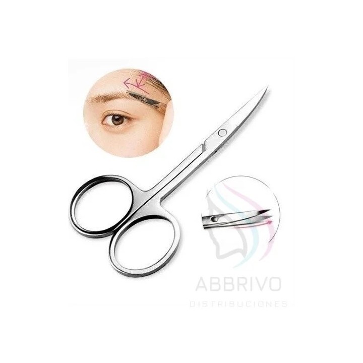 Tijera para cejas económica punta redondeada