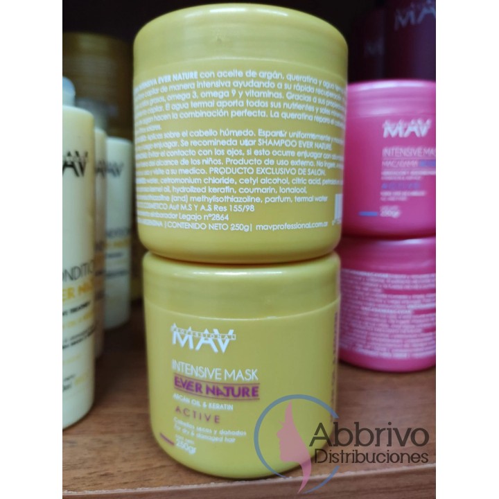Mascara intensiva EVER NATURE Argan & Keratina x 250ml