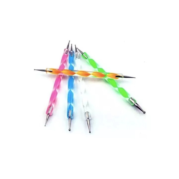 Pincel dotting x 5 diferentes medidas