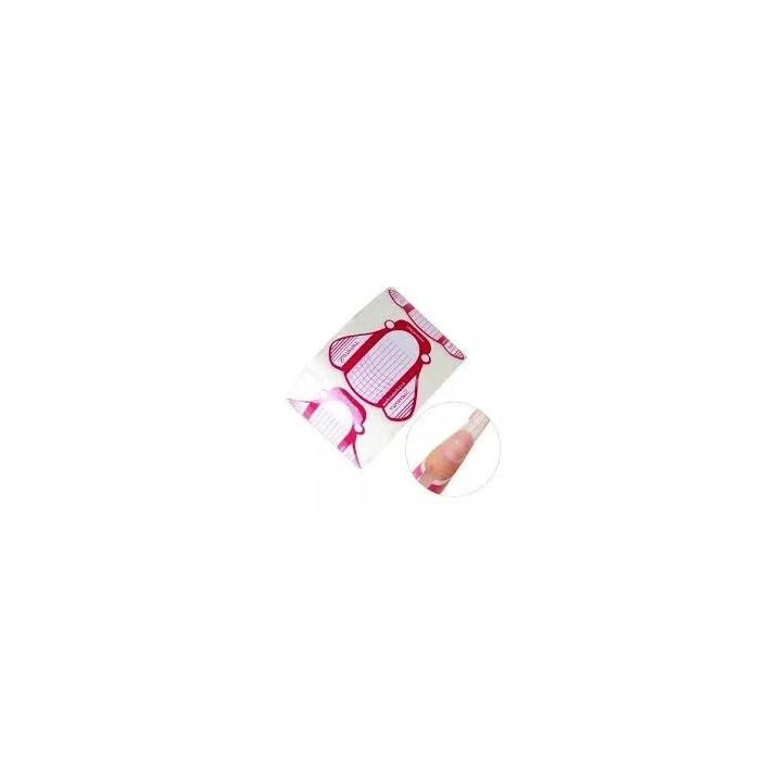 Molde de uñas Abeja blanco y rosa x 500 un.