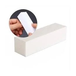 Lima de uñas bloque blanco/rosa