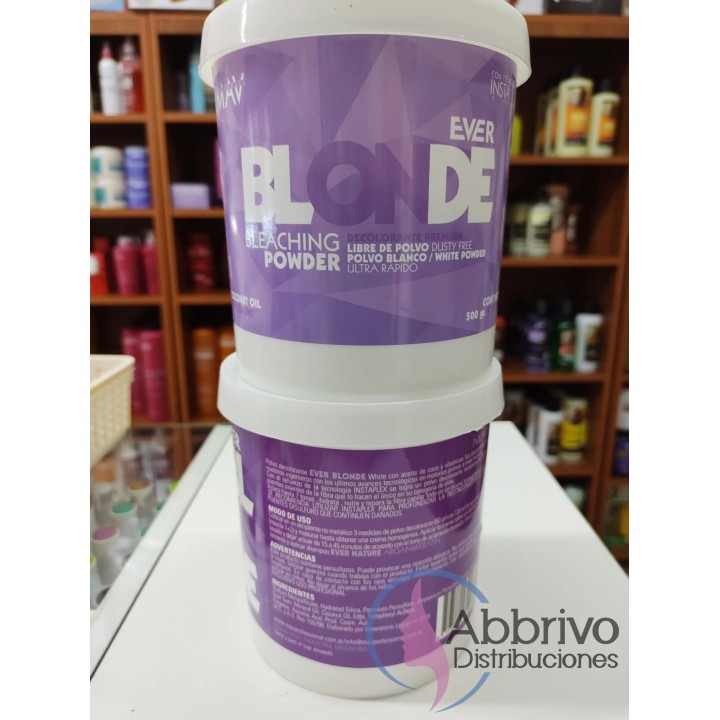 Decolorante EVER BLONDE WHITE c/ INSTAPLEX x 500gr