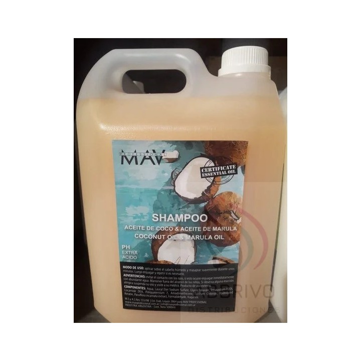 Shampoo aceite de coco & marula x 5000ml