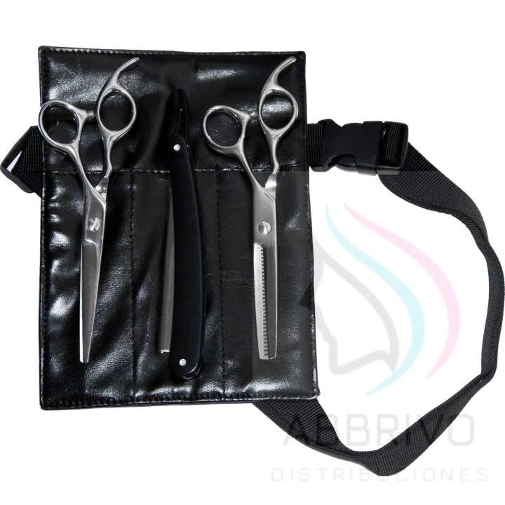 Kit de Corte 2 tijeras (corte/pulir) + Navaja