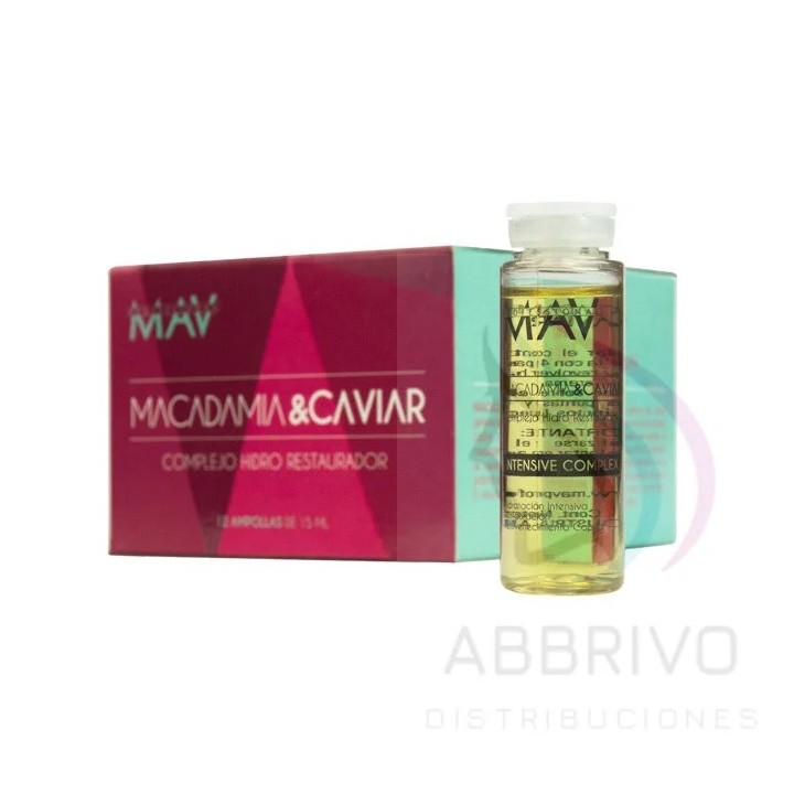 Caja de Ampollas Macadamia & Caviar 12 x 15ml - MAV