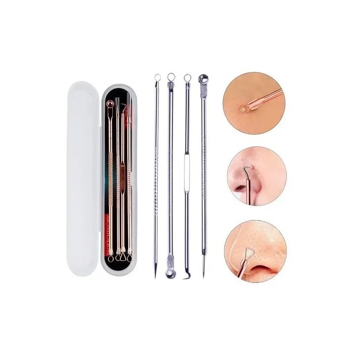Set aguja removedor de puntos negros x 4