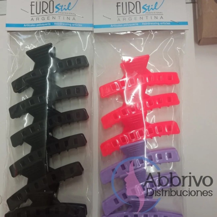 Broches Separadores Plástico Grande x 6 (Negros) 50081/50- Eurostil