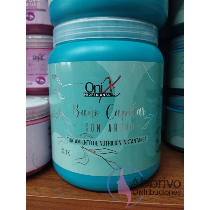 Baño Capilar con Argan. Nutrición instantánea. 1 kilo. Onix