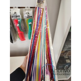 Tiras de colores y brillos para peinados