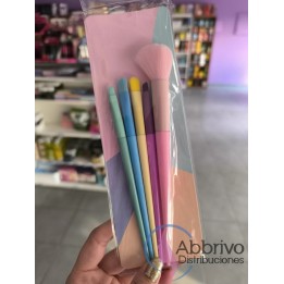 Brochas x 5 unidades de colores