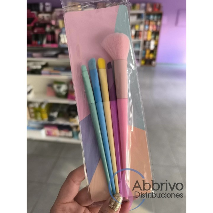 Brochas x 5 unidades de colores