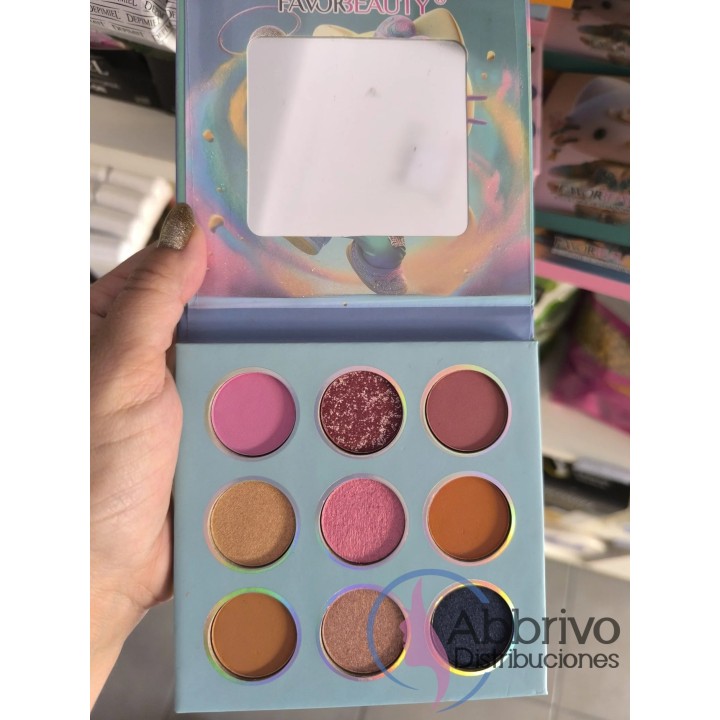 Sombra x 9 colores gatita full color Favor Beauty