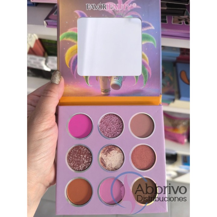 Sombra x 9 colores gatita full color Favor Beauty