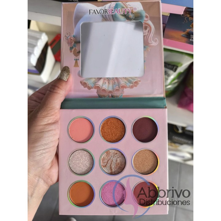 Sombra x 9 colores gatita full color Favor Beauty