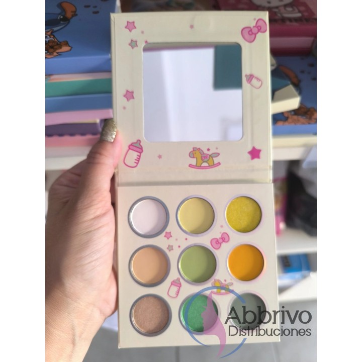 Sombras Stitch x 9 colores azul o amarillo