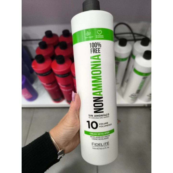 Oxidante 10 vol revelador en crema Sin Amoniaco. Non Ammonia Fidelite. 900ml