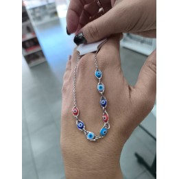 Pulsera Acero Quirurgico multi ojo (apudi331)