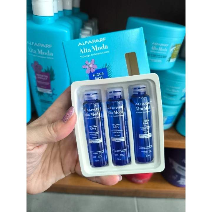 Ampollas x 3 Hidra Save. Hidratacion intensa. Para cabellos secos. Alfaparf. 3x15ml